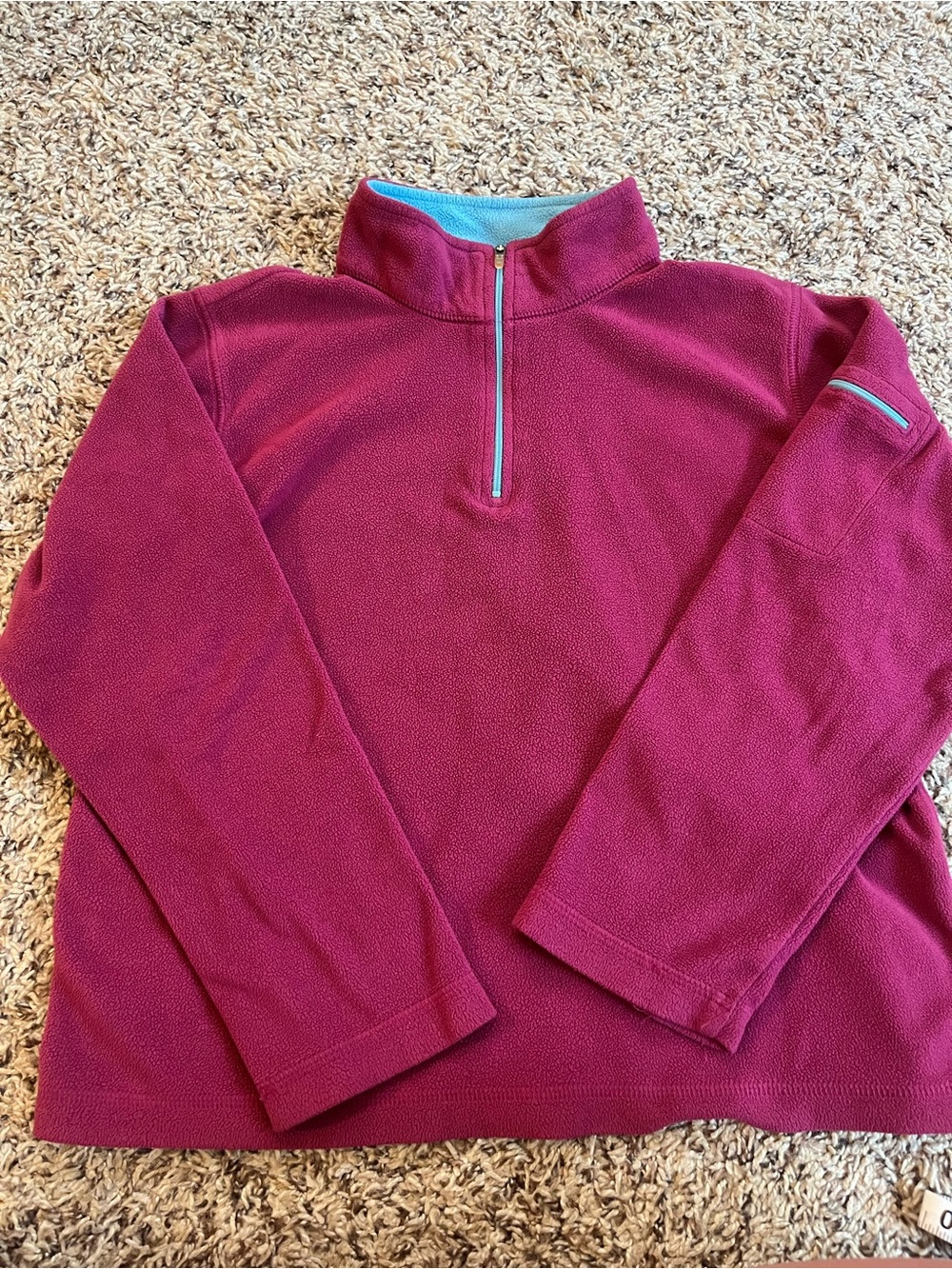L.L. Bean fleece quarter zip pinkish purple - gorpcore, fall, adventure